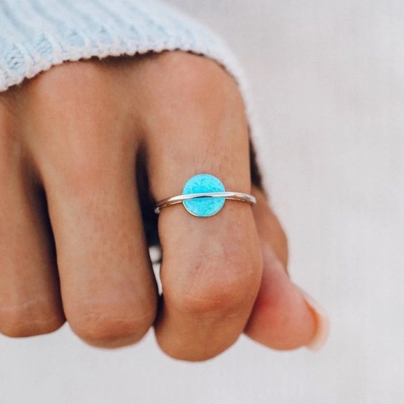 Pura Vida Jewelry - Pura Vida Silver Opal Saturn Ring Size 9